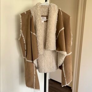 Tan Shearling Vest